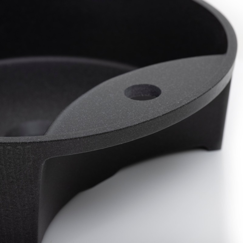 Umywalka Nablatowa Granitowa Umywalka Czarna do Łazienki Laveo Cliff