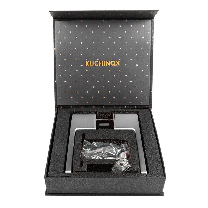 Klamka do Drzwi Wewnętrznych z Blokadą Czarna SOMBRA Kuchinox