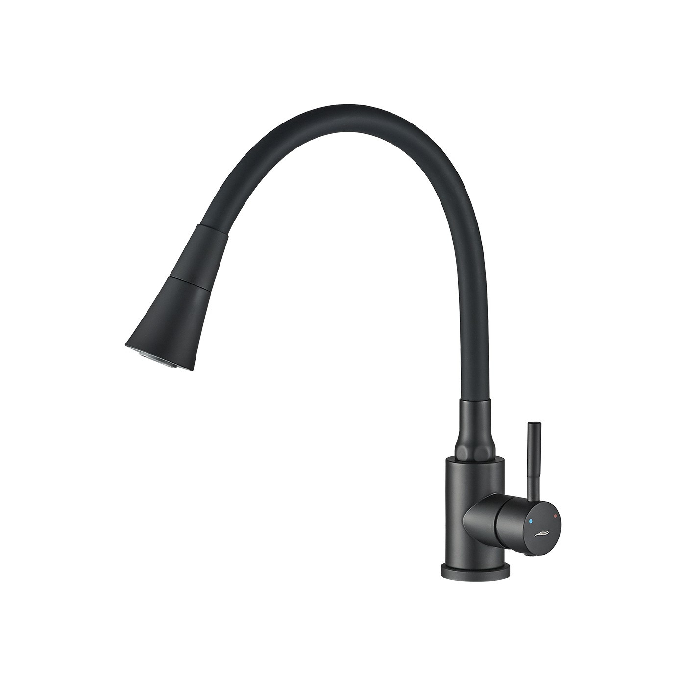 Bateria Zlewozmywakowa Stojąca Elastyczna Wylewka Czarna SELVA Kuchinox