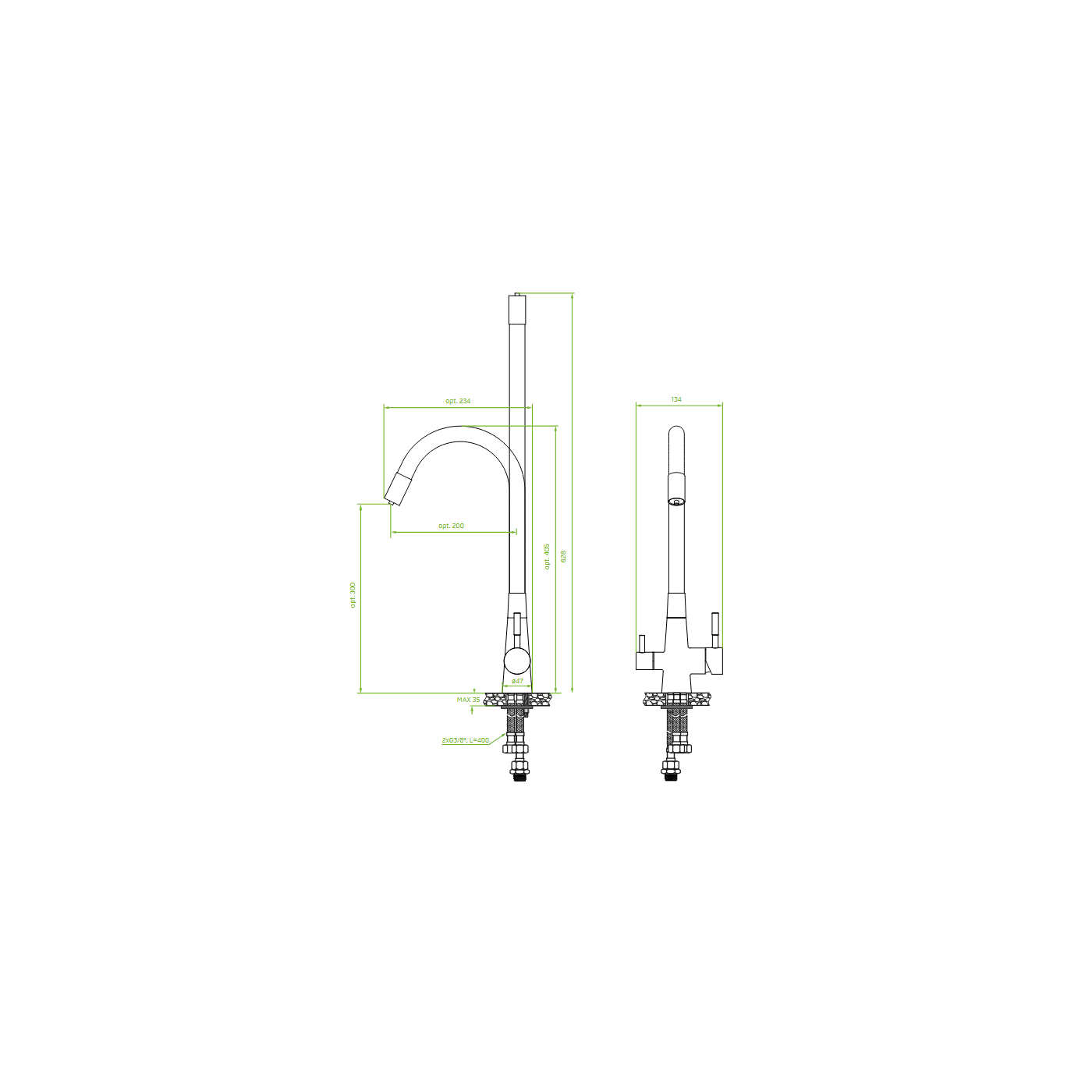 Zlew Zlewozmywak Jednokomorowy z Baterią i Syfonem Stalowy MALAWI INOX