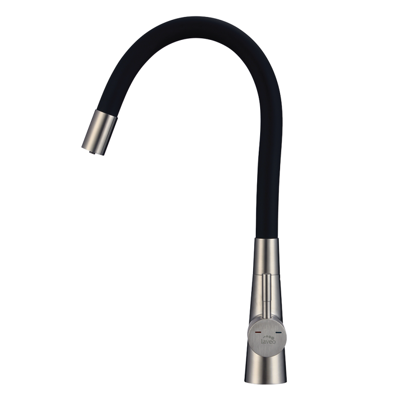 Bateria Kuchenna Riveco Filtr Stojąca Elastyczna Wylewka Stal Czarna