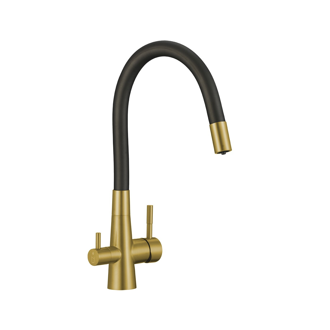 Zlewozmywak Jednokomorowy Wpuszczany 50x58cm Bateria zestaw akces. Złoty MALAWI Laveo Zlewozmywak Jednokomorowy Wpuszczany 50x58cm Bateria zestaw akces. Złoty MALAWI Laveo