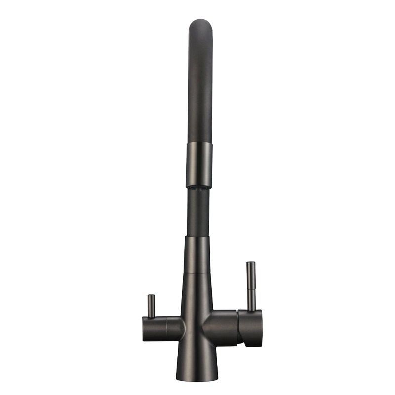 Zlewozmywak Jednokomorowy Wpuszczany 50x58cm Bateria zestaw akces. Grafit MALAWI Laveo