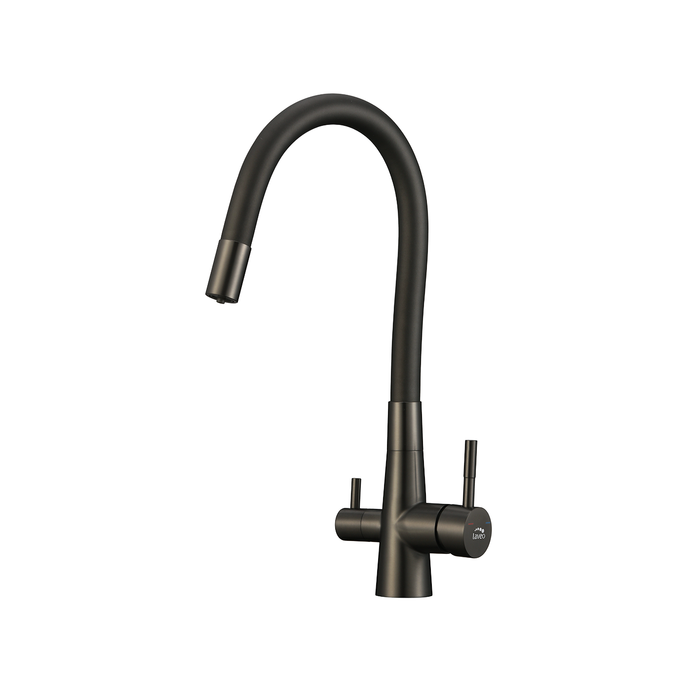 Zlewozmywak Jednokomorowy Wpuszczany 50x58cm Bateria zestaw akces. Grafit MALAWI Laveo