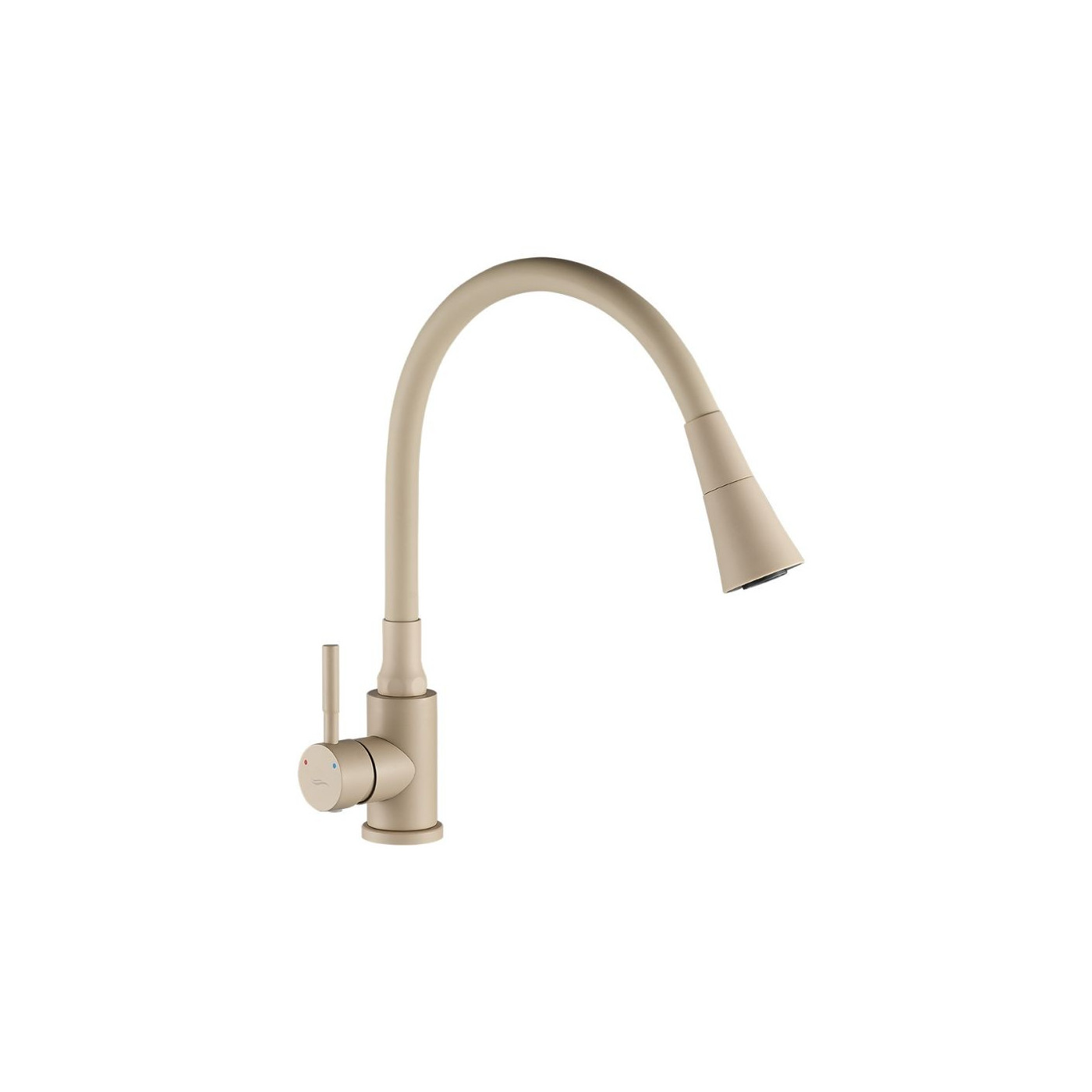 Bateria Zlewozmywakowa Stojąca Elastyczna Wylewka Beżowa SELVA Kuchinox Bateria Zlewozmywakowa Stojąca Elastyczna Wylewka Beżowa SELVA Kuchinox