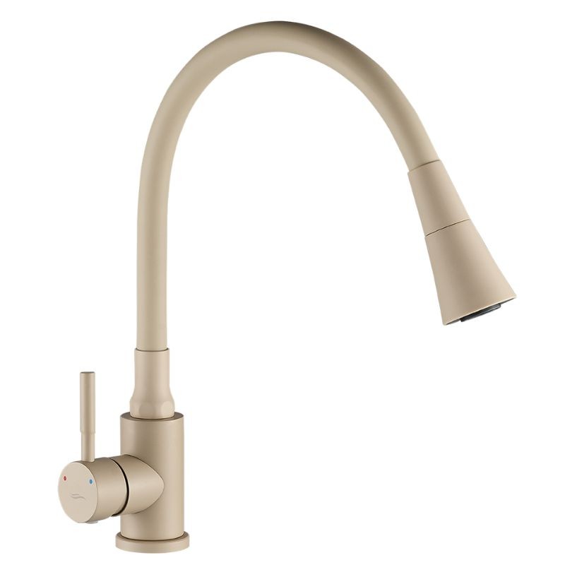 Bateria Zlewozmywakowa Stojąca Elastyczna Wylewka Beżowa SELVA Kuchinox Bateria Zlewozmywakowa Stojąca Elastyczna Wylewka Beżowa SELVA Kuchinox