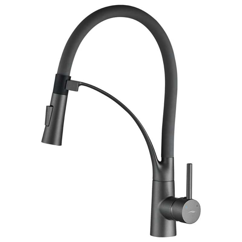 Bateria Zlewozmywakowa Stojąca z wylewką U OLOR Grafit Kuchinox Bateria Zlewozmywakowa Stojąca z wylewką U OLOR Grafit Kuchinox