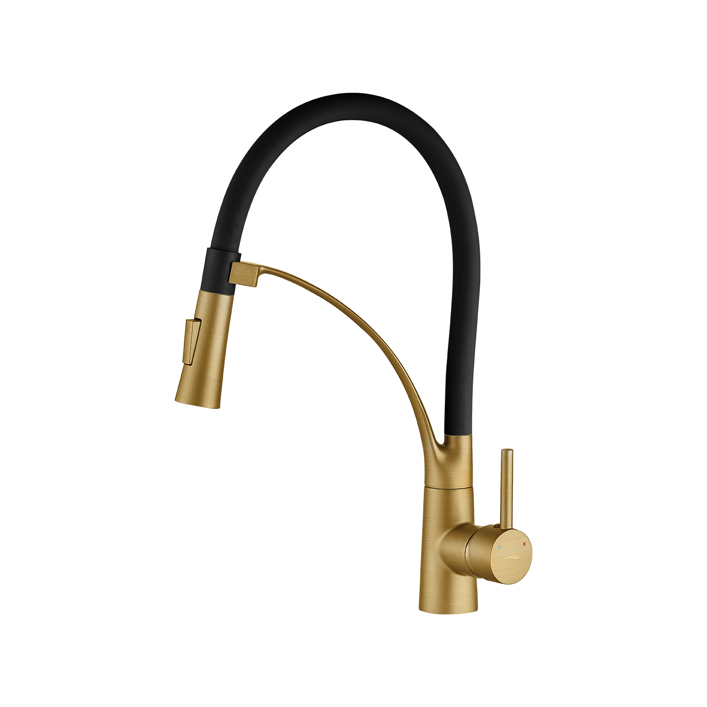 Bateria Zlewozmywakowa Stojąca z wylewką U OLOR Złota Kuchinox Bateria Zlewozmywakowa Stojąca z wylewką U OLOR Złota Kuchinox