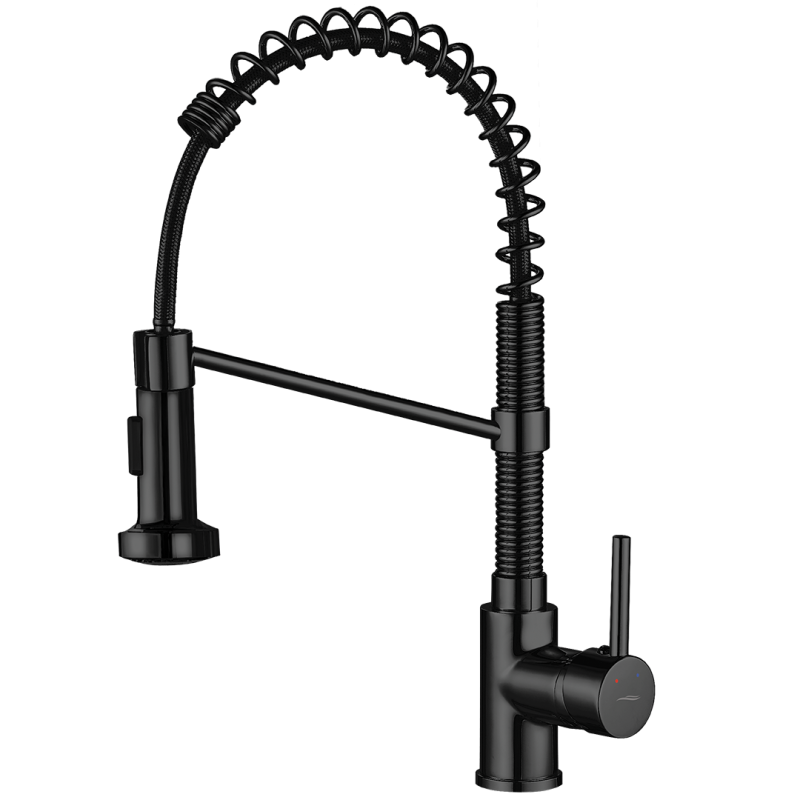 Bateria Zlewozmywakowa Stojąca Sprężyna LOCO Czarna Kuchinox