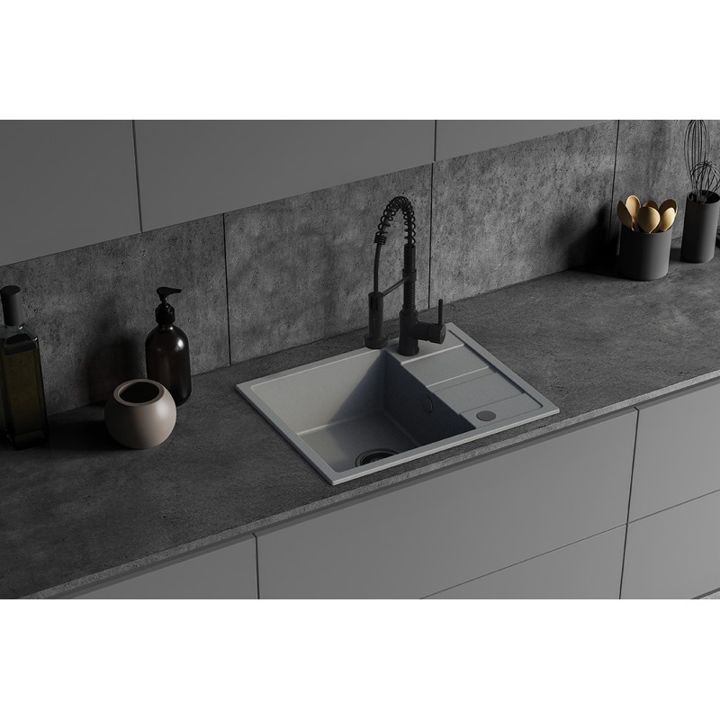 Bateria Zlewozmywakowa Stojąca Sprężyna LOCO Czarna Kuchinox