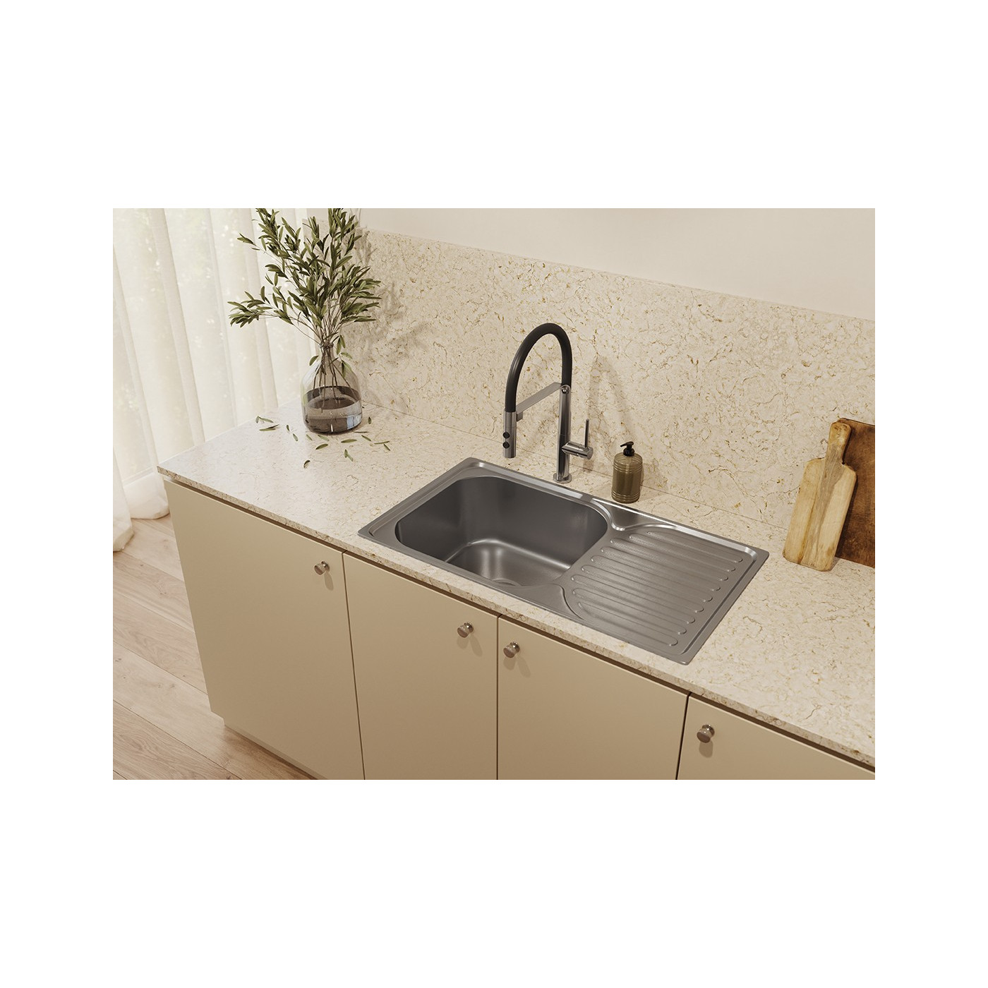 Bateria Zlewozmywakowa Stojąca z Wylewką U SILUETTO Bateria Zlewozmywakowa Stojąca z Wylewką U SILUETTO