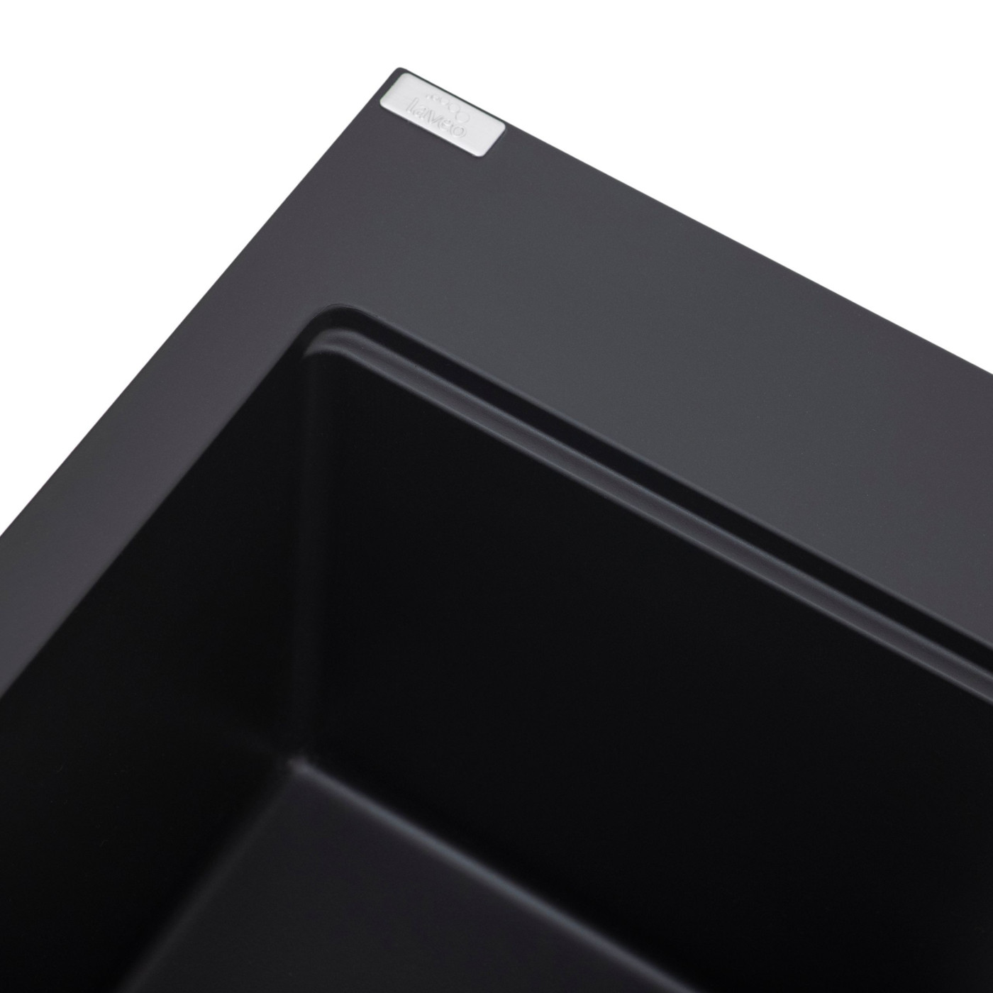 Zlewozmywak Granitowy 1 komorowy 50x60cm z syfonem Czarny TAU Laveo