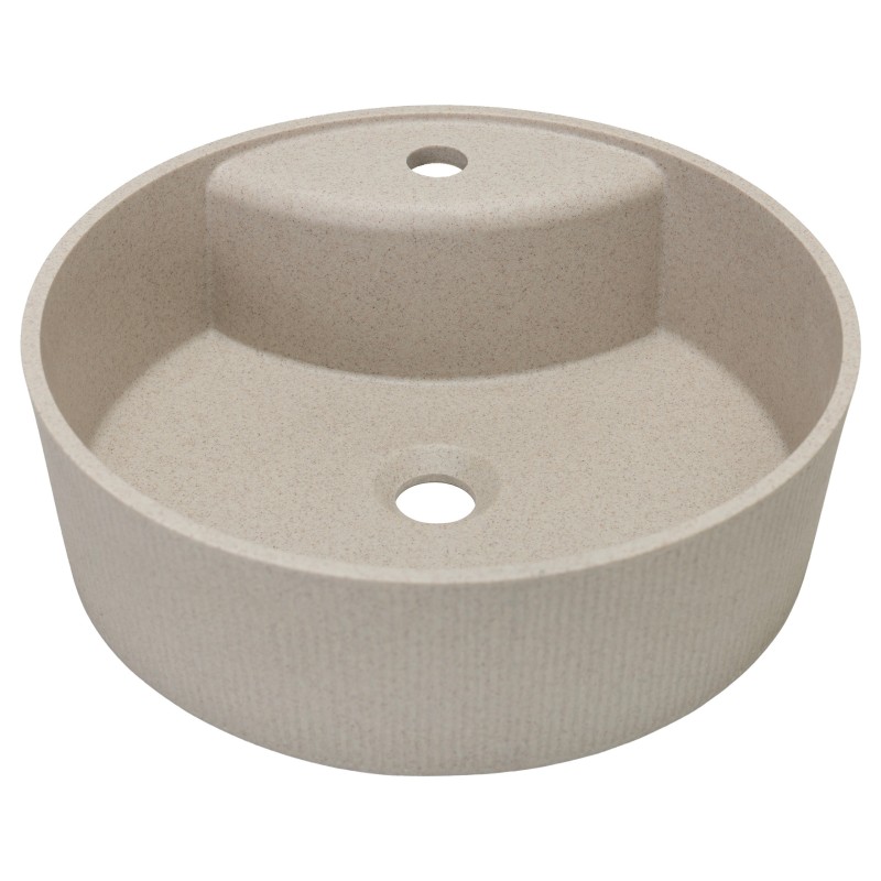 Umywalka Nablatowa Granitowa Umywalka Beżowa Laveo Cliff