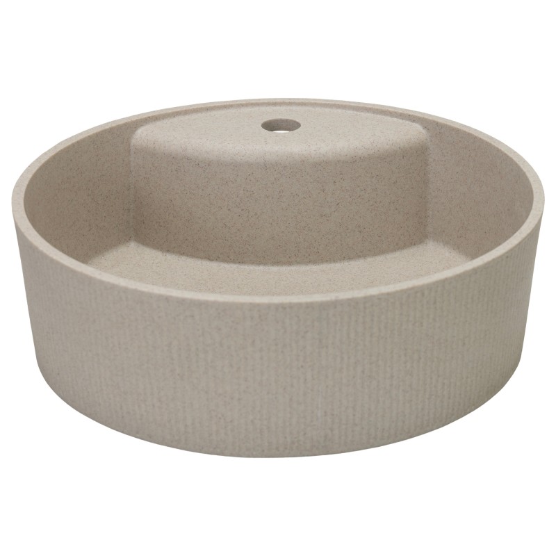 Umywalka Nablatowa Granitowa Umywalka Beżowa Laveo Cliff
