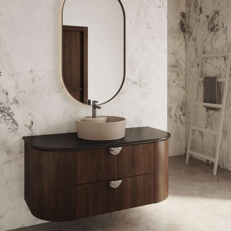 Umywalka Nablatowa Granitowa Umywalka Beżowa Laveo Cliff