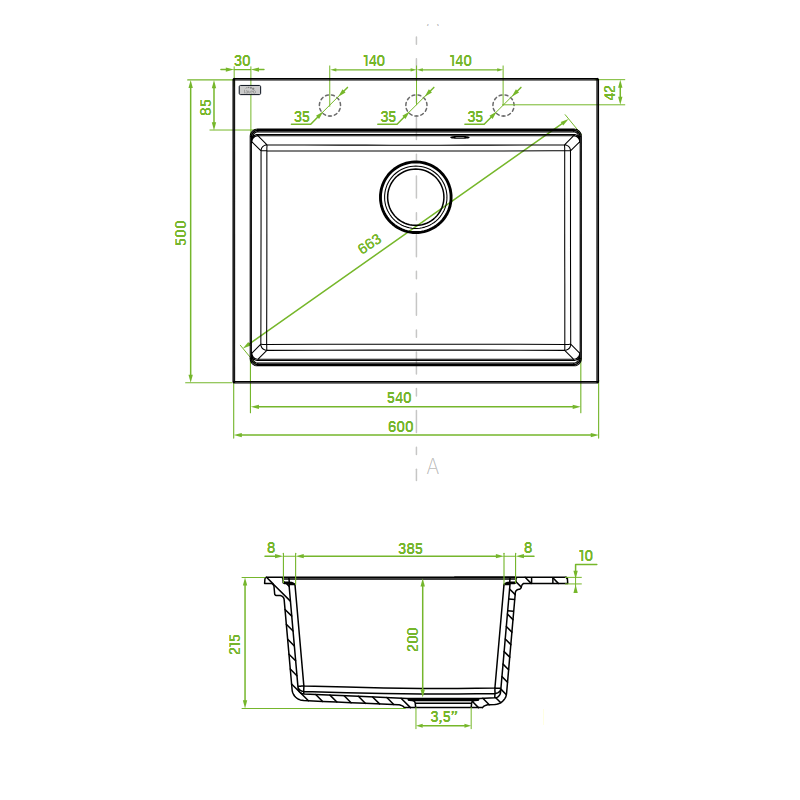 Zlew Zlewozmywak Granitowy Beżowy TAU Zlew Zlewozmywak Granitowy Beżowy TAU
