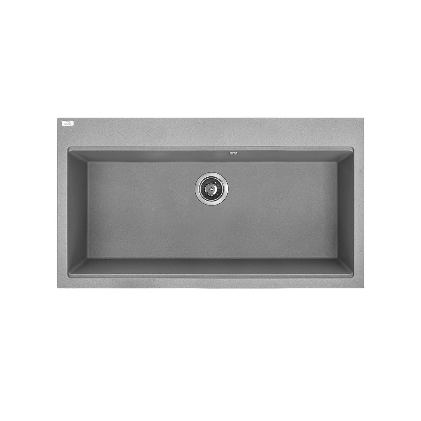 Zlewozmywak Granitowy 1 komorowy 50x90cm z syfonem Szary TAU Laveo