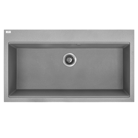 Zlewozmywak Granitowy 1 komorowy 50x90cm z syfonem Szary TAU Laveo