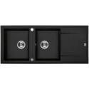 Zlewozmywak Granitowy Monochrom Dwukomorowy Ociekacz Odwracalny