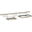 Półka Kuchenna Wisząca z Relingiem Patyna