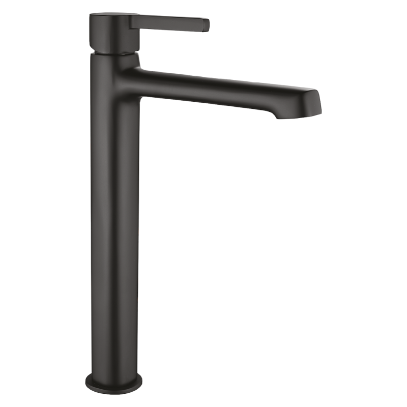 Bateria Umywalkowa Stojąca Nablatowa Czarna ALITA Laveo