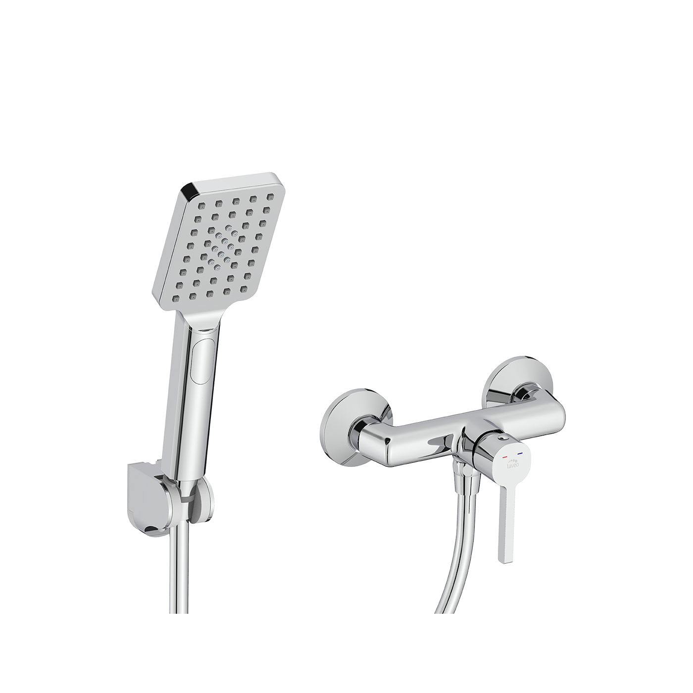 Bateria Natryskowa Ścienna z Zestawem Natryskowym ALITA Chrom BVA_041D