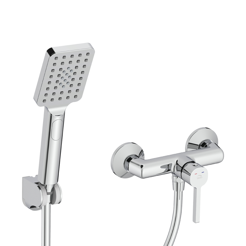 Bateria Natryskowa Ścienna z Zestawem Natryskowym ALITA Chrom BVA_041D