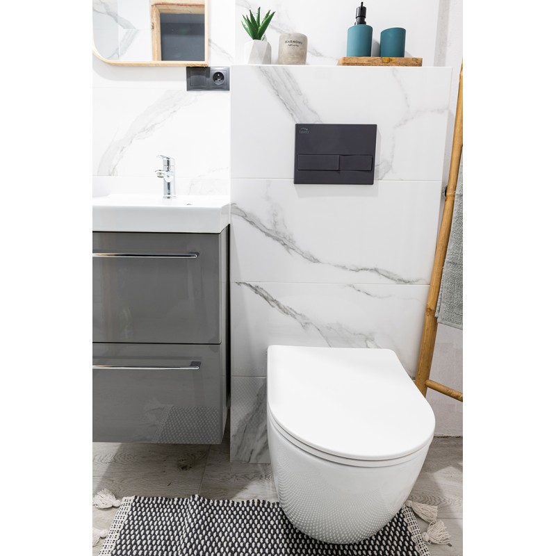 Miska Ustępowa Miska WC Wisząca Bezkołnierzowa z Deską Desna Laveo VMD_600S