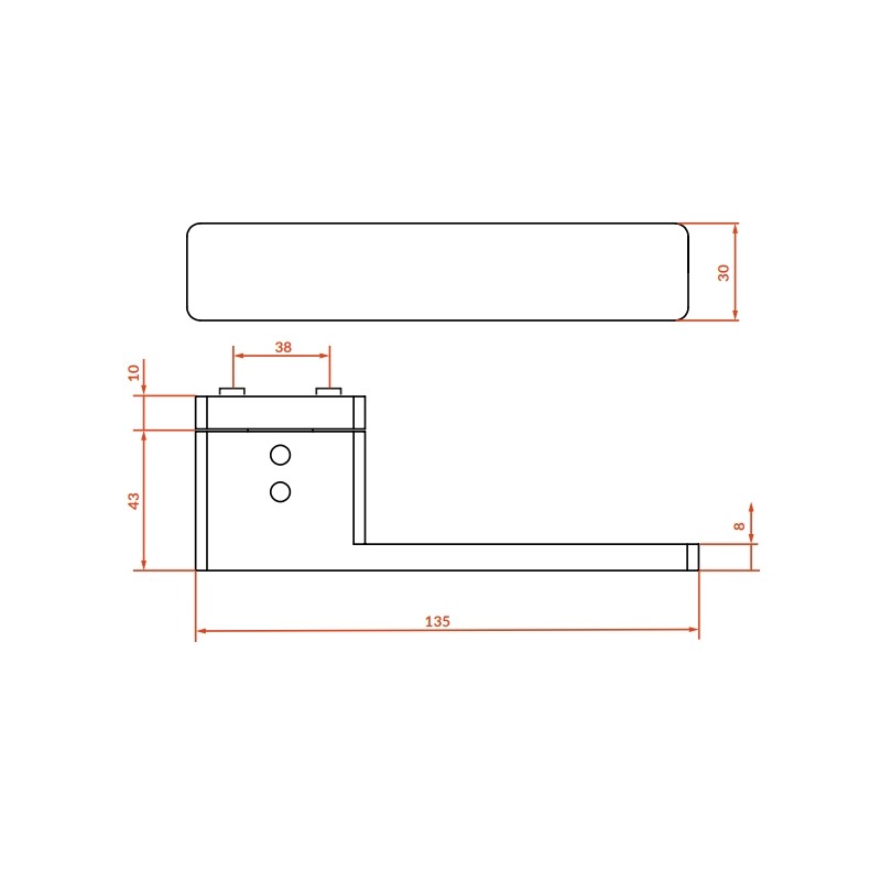 Klamka na rozecie MALI Czarna Kuchinox Klamka na rozecie MALI Czarna Kuchinox