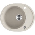 Zlewozmywak Granitowy Beżowy Jednokomorowy DAFNE Bez syfonu
