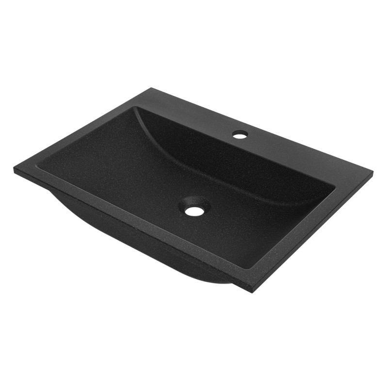 Umywalka Meblowa Granitowa Czarna ALBANO Laveo bez Syfonu VGA1710B