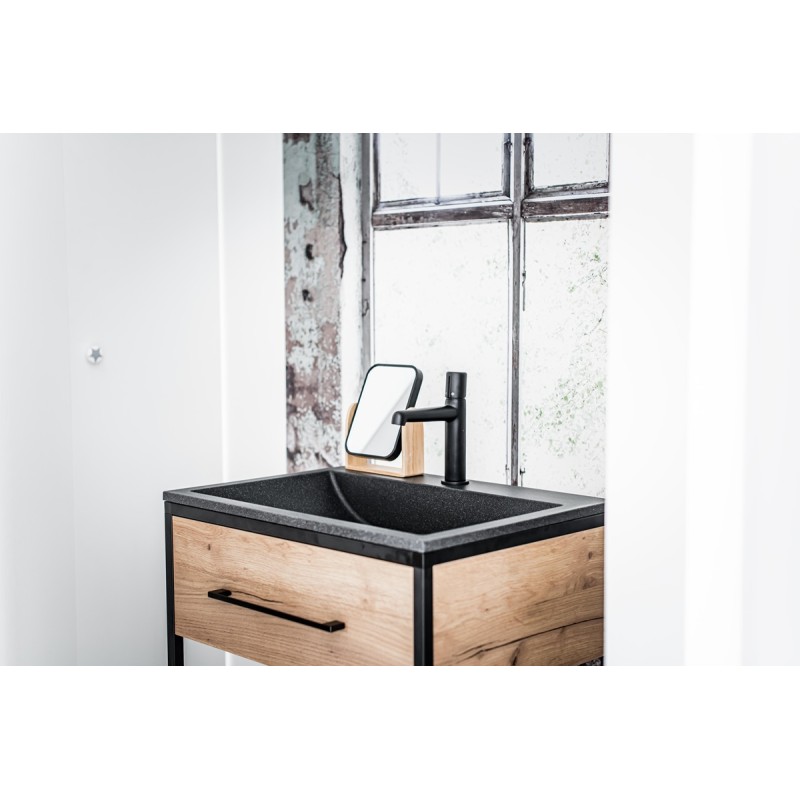 Umywalka Meblowa Granitowa Czarna ALBANO Laveo bez Syfonu VGA1710B