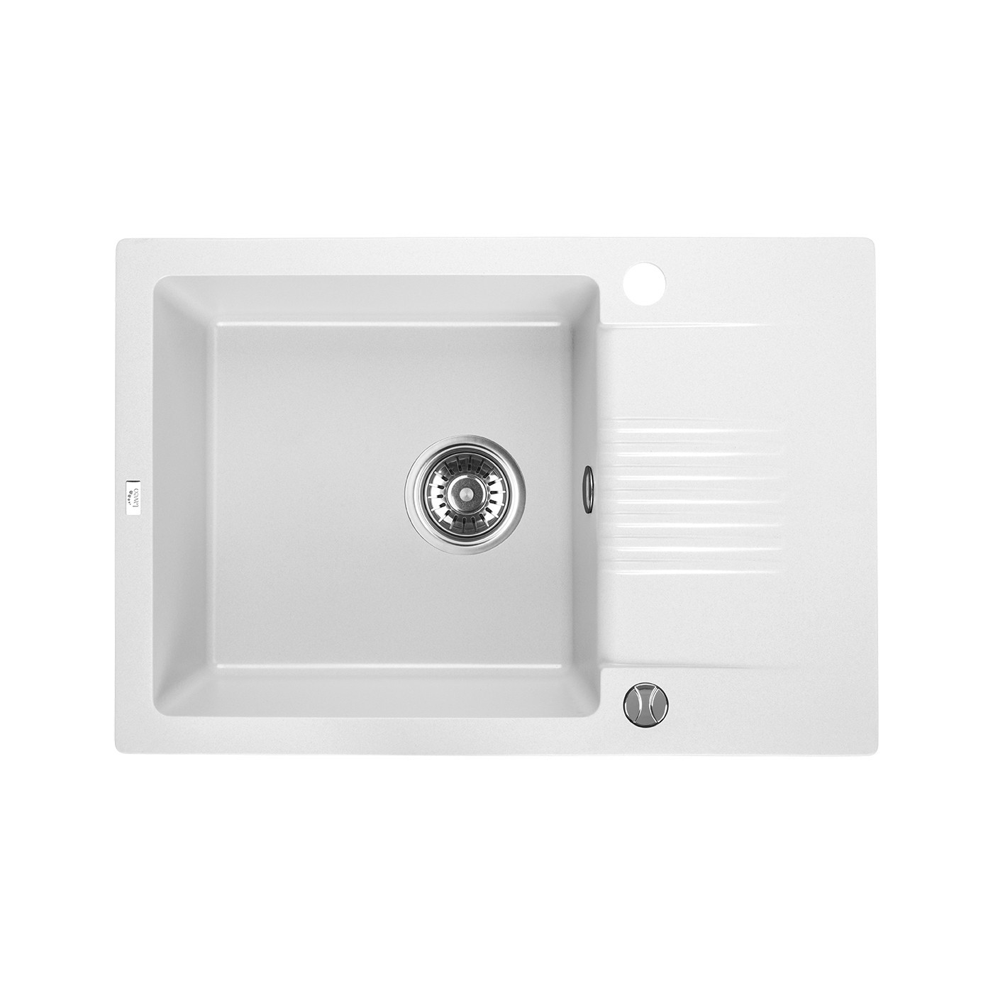 Zlewozmywak Jednokomorowy Granitowy z Baterią i Półociekaczem 44x65cm Celia Laveo Zlewozmywak Jednokomorowy Granitowy z Baterią i Półociekaczem 44x65cm Celia Laveo