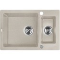 Zlew Zlewozmywak Granitowy Beżowy1,5 Komorowy CELIA BEZ SYFONU