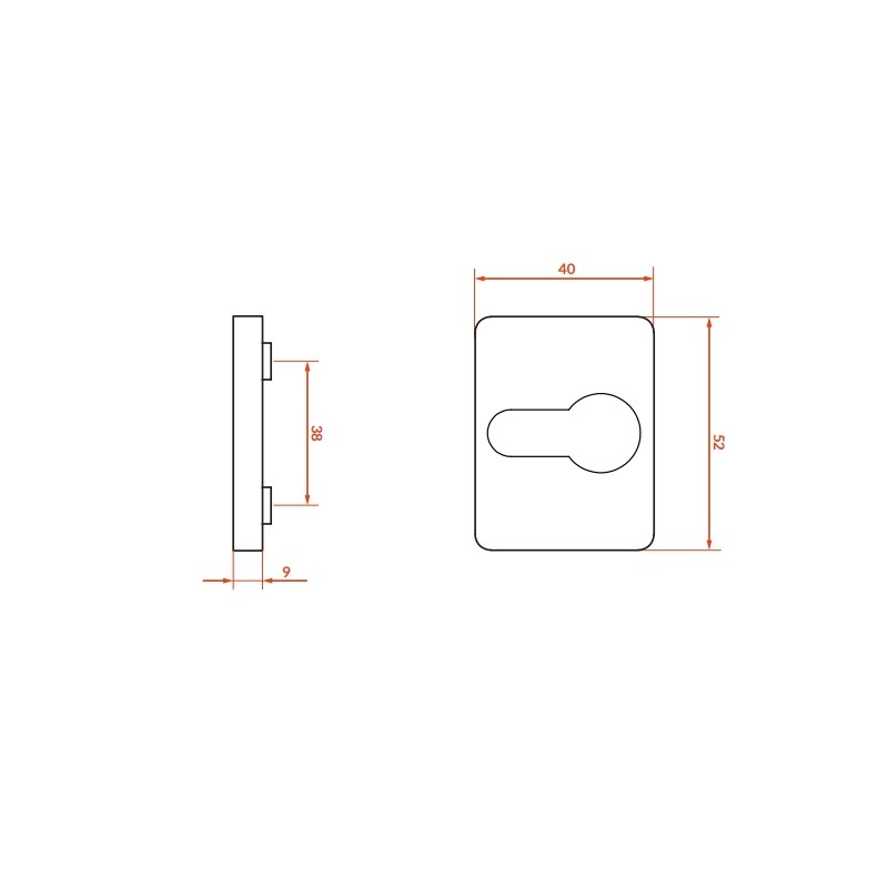 Szyld Krótki Prostokątny Wkładka Czarny Kuchinox LK7_902A do Klamki MALI