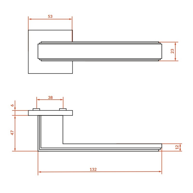 Klamka do Drzwi Wewnętrznych Chrom TESSERA Kuchinox, KEA_000A Klamka do Drzwi Wewnętrznych Chrom TESSERA Kuchinox, KEA_000A