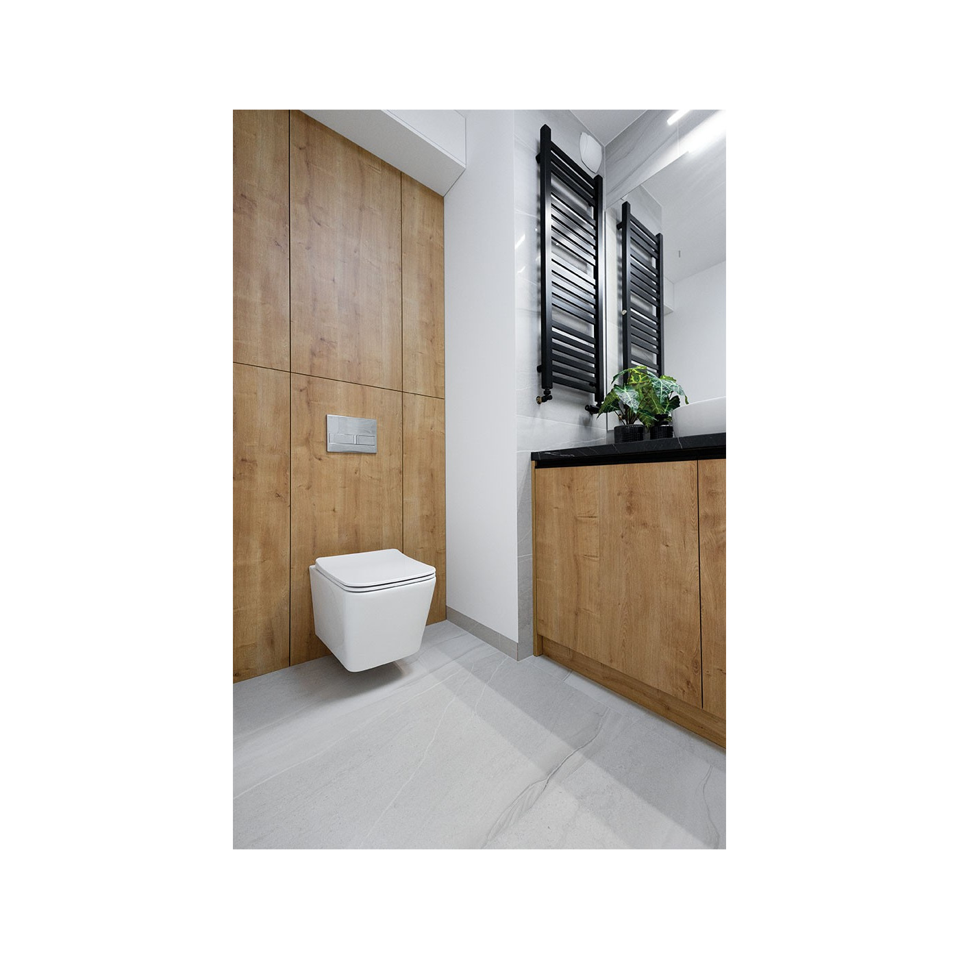 Miska Ustępowa WC Wisząca Bezkołnierzowa z Deską KVADRATO CycleON 2.0 Laveo