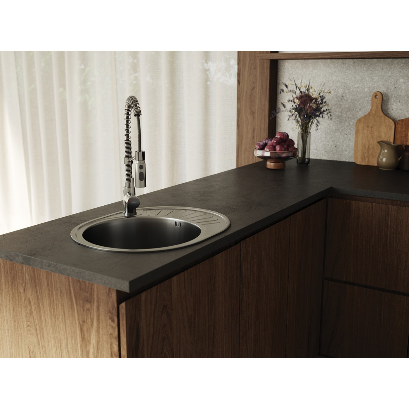 Bateria Zlewozmywakowa Stojąca Sprężyna Chrom SERPEN Kuchinox Bateria Zlewozmywakowa Stojąca Sprężyna Chrom SERPEN Kuchinox