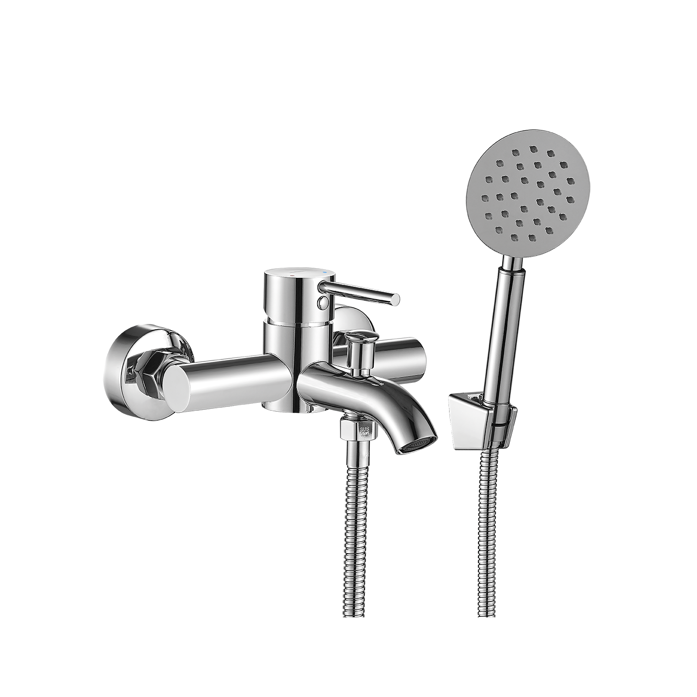 Bateria Wannowa Ścienna z zestawem natryskowym Chrom NOIA BNK_011D