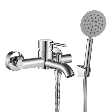 Bateria Wannowa Ścienna z zestawem natryskowym Chrom NOIA BNK_011D