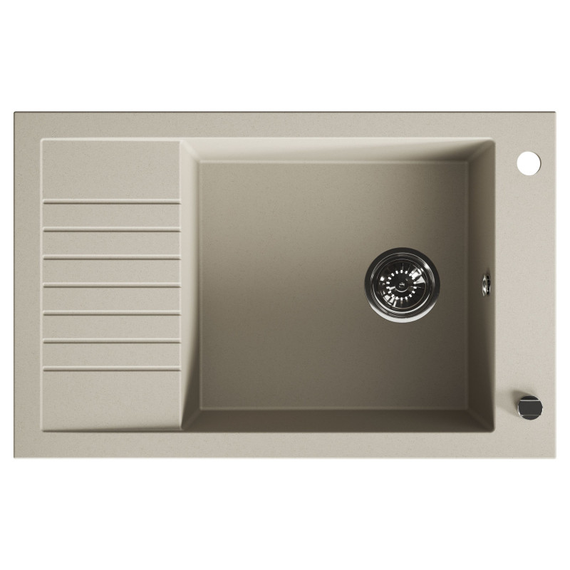 Zlew Zlewozmywak Granitowy beżowy z Półociekaczem Pionier Zlew Zlewozmywak Granitowy beżowy z Półociekaczem Pionier