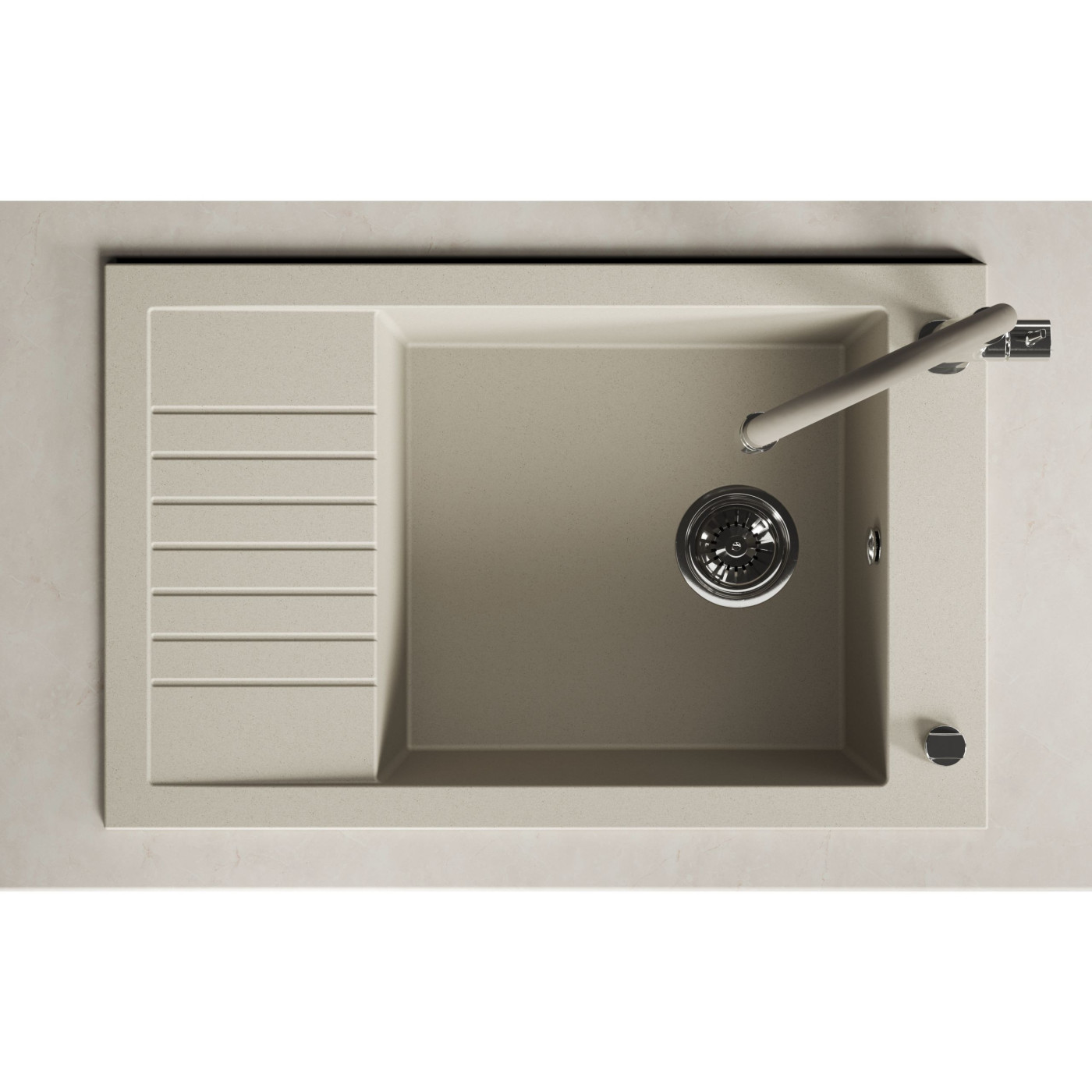 Zlew Zlewozmywak Granitowy beżowy z Półociekaczem Pionier Zlew Zlewozmywak Granitowy beżowy z Półociekaczem Pionier