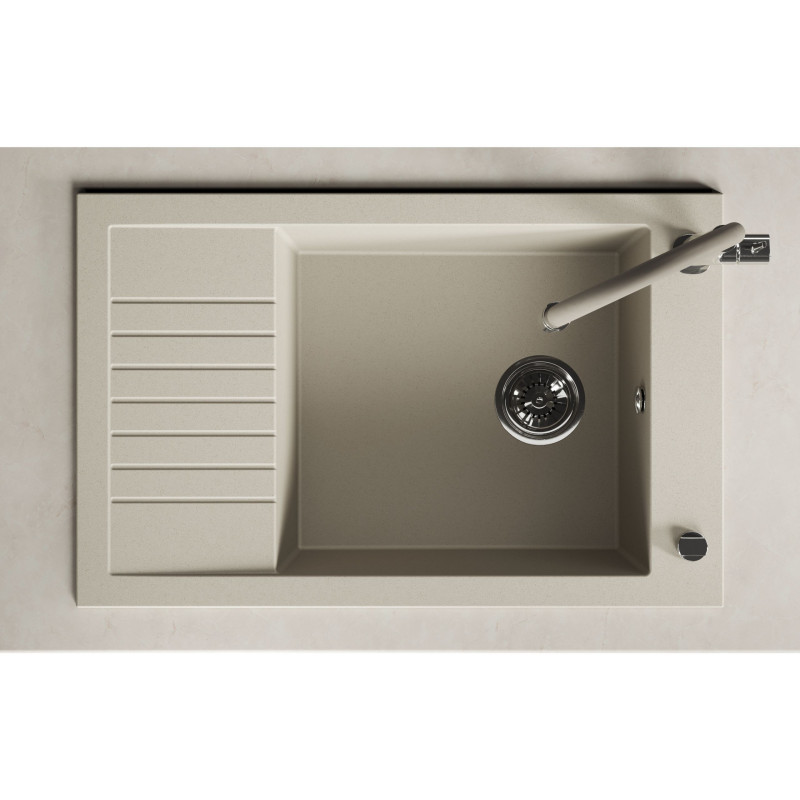 Zlew Zlewozmywak Granitowy beżowy z Półociekaczem Pionier Zlew Zlewozmywak Granitowy beżowy z Półociekaczem Pionier