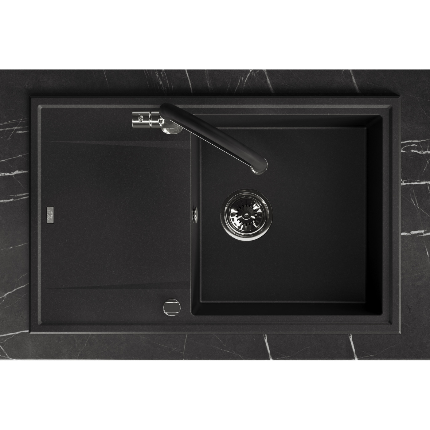 Zlew Zlewozmywak Granitowy Czarny Megalo Zlew Zlewozmywak Granitowy Czarny Megalo