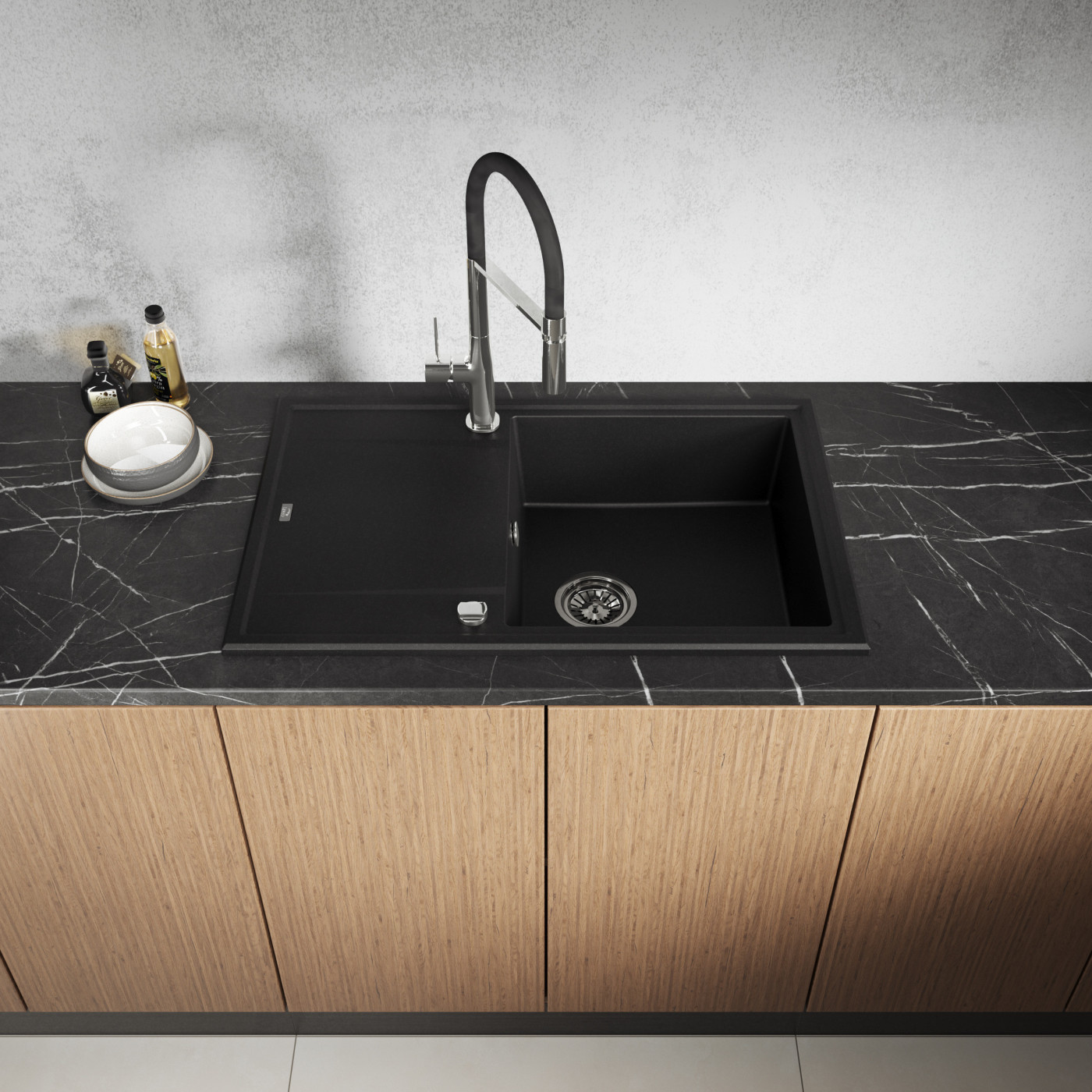 Zlew Zlewozmywak Granitowy Czarny Megalo Zlew Zlewozmywak Granitowy Czarny Megalo