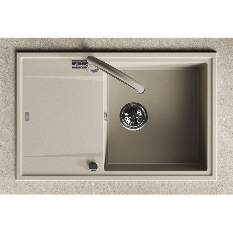 Zlew Zlewozmywak Granitowy Beżowy Megalo Zlew Zlewozmywak Granitowy Beżowy Megalo