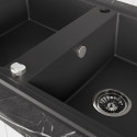 Zlew Zlewozmywak Granitowy Czarny 2 Komorowy Megalo
