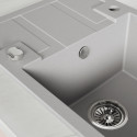 Zlew Zlewozmywak Jednokomorowy Szary z Półociekaczem Barbados Zlew Zlewozmywak Jednokomorowy Szary z Półociekaczem Barbados