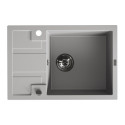 Zlew Zlewozmywak Jednokomorowy Szary z Półociekaczem Barbados Zlew Zlewozmywak Jednokomorowy Szary z Półociekaczem Barbados