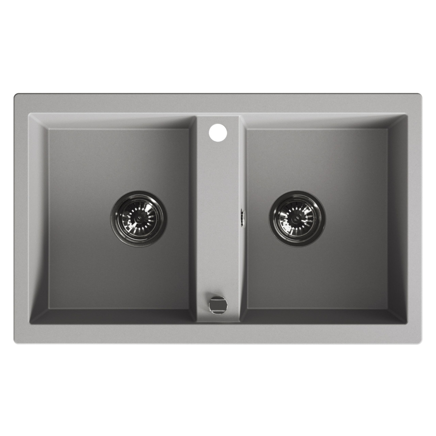 Zlew Zlewozmywak Granitowy Szary 2 Komorowy Barbados